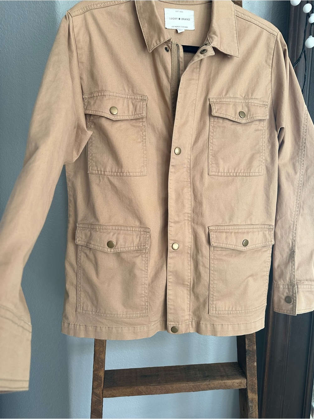 Lucky Brand Utility Jacket Tan size medium